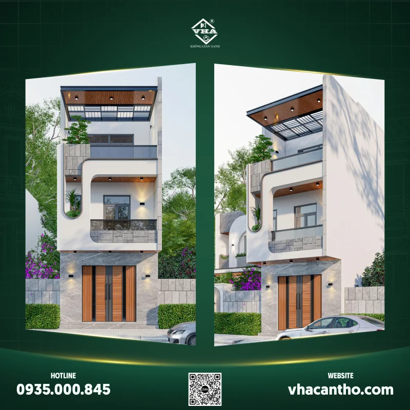 Mẫu Nhà Phố Đẹp Năm 2026: Xu Hướng Thiết Kế Hiện Đại Và Tiện Nghi Tại Cần Thơ - Góc nhìn 1