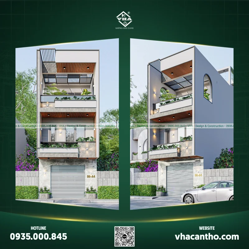 Mẫu Nhà Phố Đẹp Năm 2026: Xu Hướng Thiết Kế Hiện Đại Và Tiện Nghi Tại Cần Thơ - Góc nhìn 2