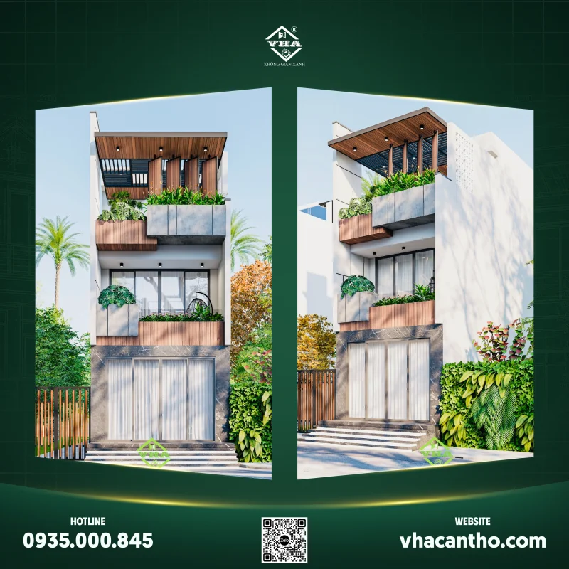 Mẫu Nhà Phố Đẹp Năm 2026: Xu Hướng Thiết Kế Hiện Đại Và Tiện Nghi Tại Cần Thơ - Góc nhìn 3